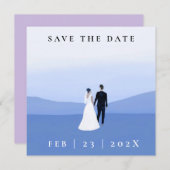 Couple Foto Save the Date Card (Vorne/Hinten)