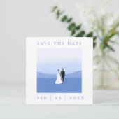 Couple Foto Save the Date Card (Stehend Vorderseite)