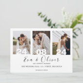 Couple Foto Uni Einfache Hochzeit Einladung (Stehend Vorderseite)