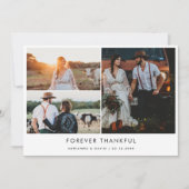 Couple Foto Wedding Forever Dankbarkeit Typografie Dankeskarte (Vorderseite)