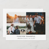Couple Foto Wedding Forever Dankbarkeit Typografie Dankeskarte (Vorne/Hinten)