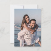 Couple Foto Wedding Ice Blue Blank Vielen Dank Dankeskarte (Vorderseite)