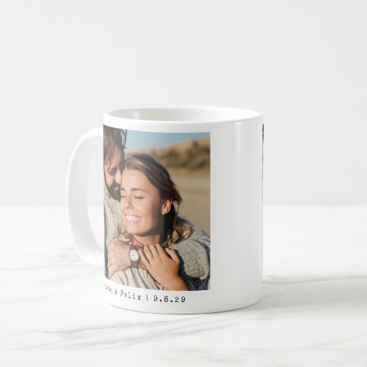 Couple Foto Wedding Kaffeetasse (Vorderseite Links)