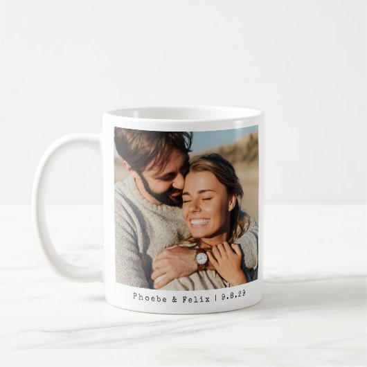 Couple Foto Wedding Kaffeetasse (Links)