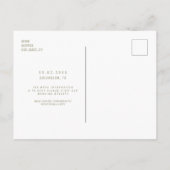 Couple Foto Wedding Save the Date Website Ankündigungspostkarte (Rückseite)