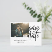 Couple Foto Wedding Speichern Sie das Datum Postka Postkarte (Stehend Vorderseite)