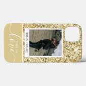 Couple Foto White Gold Glitzer Sparkle Luxus Case-Mate iPhone Hülle (Rückseite (Horizontal))