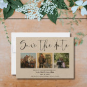 Couple Fotos Wedding Kraft Save the Date