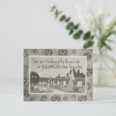 Couple Friedhof Graveyard Ghost Prank Postkarte (Stehend Vorderseite)