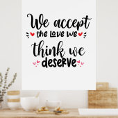 Couple Geschenk akzeptieren wir die Liebe Poster (Küche)