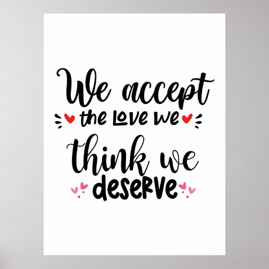 Couple Geschenk akzeptieren wir die Liebe Poster (Vorne)
