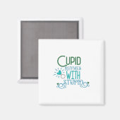 Couple-Geschenk Cupid Rhymes mit Stupid Magnet (Vorderseite/Rückseite)