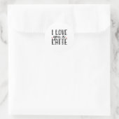 Couple Geschenk I Liebe Sie ein Latte Runder Aufkleber (Tasche)