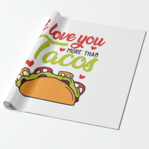 Couple Geschenk I Liebe Sie mehr als Tacos Geschenkpapier