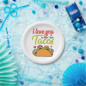 Couple Geschenk I Liebe Sie mehr als Tacos Pappteller (Party)