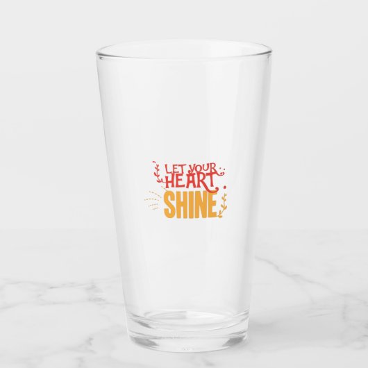 Couple-Geschenk Lasse Ihr Herz Glas (Vorderseite)