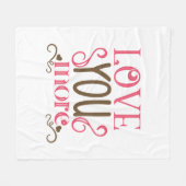 Couple-Geschenk-Liebe Mehr Fleecedecke (Vorderseite (Horizontal))