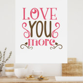 Couple-Geschenk-Liebe Mehr Poster (Küche)
