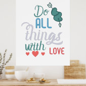 Couple-Geschenk machen alles mit Liebe Poster (Küche)