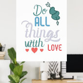 Couple-Geschenk machen alles mit Liebe Poster (Heimbüro)