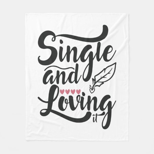 Couple-Geschenk Single und Liebe Fleecedecke (Vorderseite)