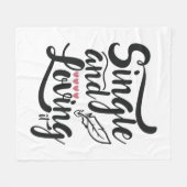 Couple-Geschenk Single und Liebe Fleecedecke (Vorderseite (Horizontal))