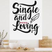 Couple-Geschenk Single und Liebe Poster (Küche)