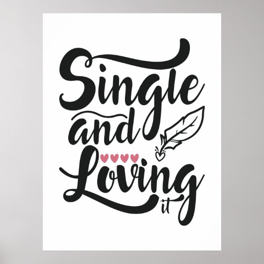 Couple-Geschenk Single und Liebe Poster (Vorne)