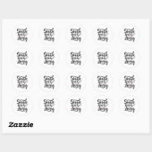 Couple-Geschenk Single und Liebe Runder Aufkleber (Blatt)