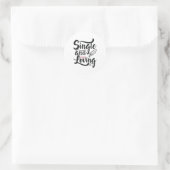 Couple-Geschenk Single und Liebe Runder Aufkleber (Tasche)