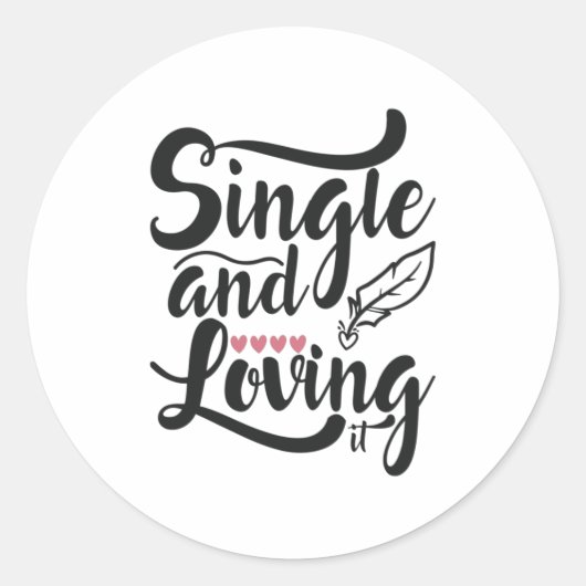 Couple-Geschenk Single und Liebe Runder Aufkleber (Vorderseite)