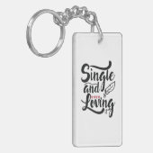 Couple-Geschenk Single und Liebe Schlüsselanhänger (Vorderseite links)