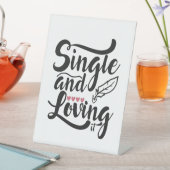 Couple-Geschenk Single und Liebe Sockelschild (In Situ)