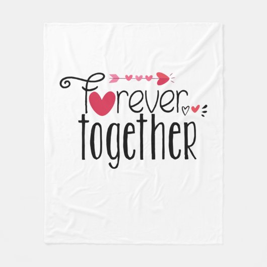 Couple Gift Forever Together Fleecedecke (Vorderseite)