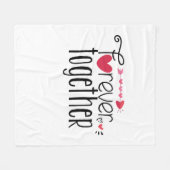 Couple Gift Forever Together Fleecedecke (Vorderseite (Horizontal))