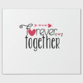 Couple Gift Forever Together Geschenkpapier (Flach)