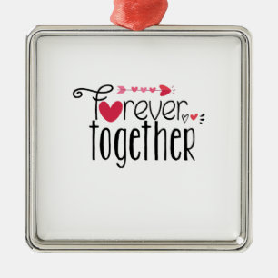 Couple Gift Forever Together Ornament Aus Metall