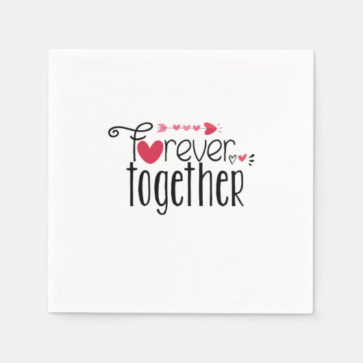 Couple Gift Forever Together Serviette (Vorderseite)