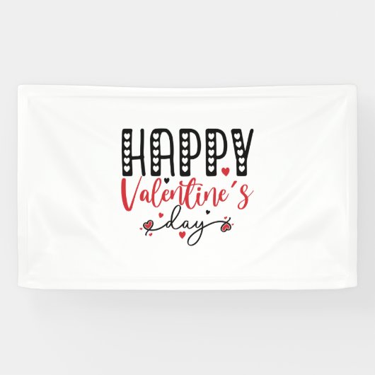 Couple Gift Happy Valentine Day Banner (Horizontal)