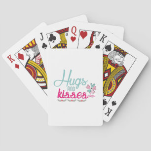 Couple Gift Hugs and Kisses Blume Spielkarten