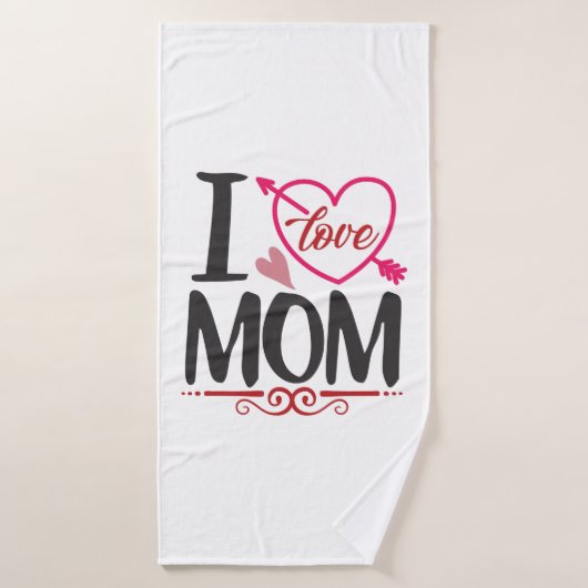 Couple Gift I Liebe Mama Badehandtuch (Badehandtuch)