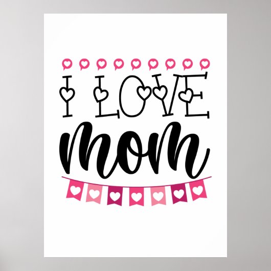 Couple Gift I Liebe Mama Poster (Vorne)