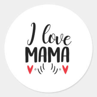 Couple Gift I Liebe Mama Runder Aufkleber
