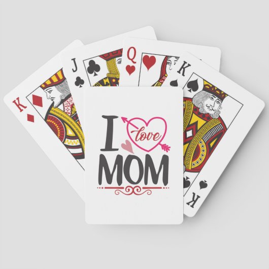 Couple Gift I Liebe Mama Spielkarten (Rückseite)