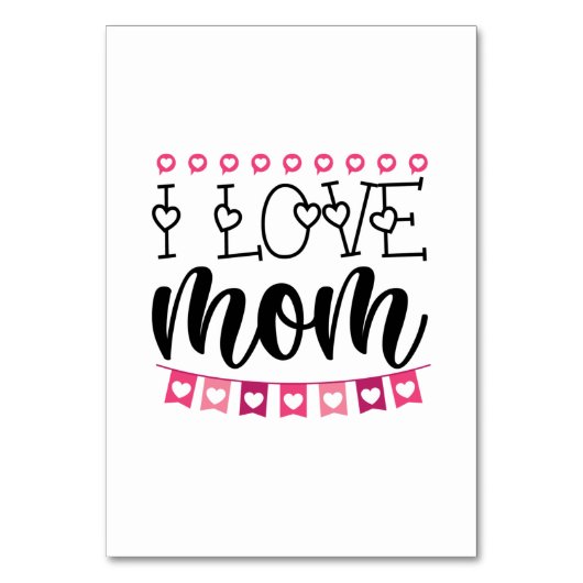 Couple Gift I Liebe Mama Tischnummer (Vorderseite)
