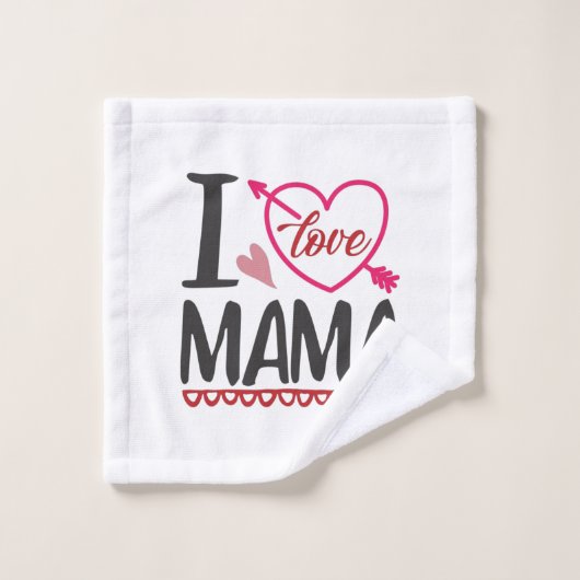 Couple Gift I Liebe Mama Waschlappen (Waschlappen)
