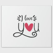Couple Gift I Liebe You Geschenkpapier (Flach)