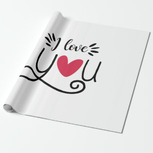 Couple Gift I Liebe You Geschenkpapier