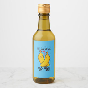 Couple Gift Ich bin Bananen für dich Weinetikett
