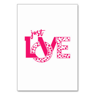 Couple Gift Just Liebe Tischnummer